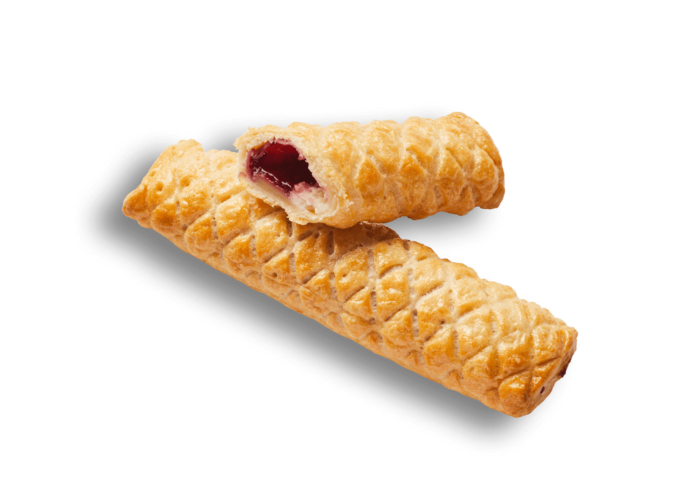 Blätterteigstange Milchreis-Beeren