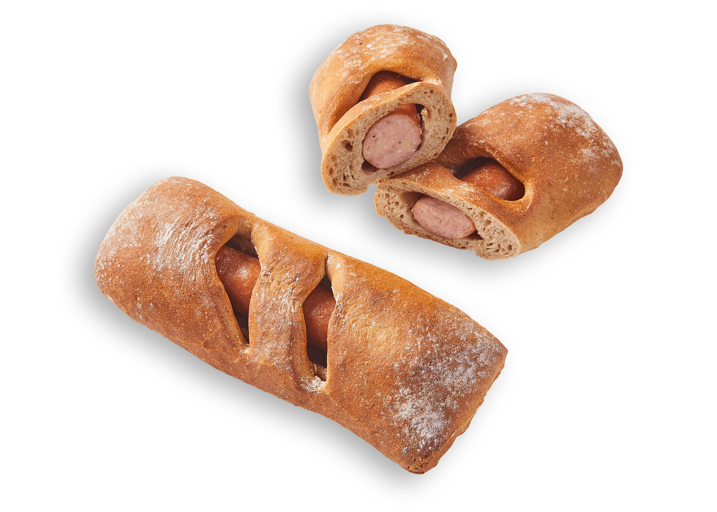 Käsekrainer im Brotteig